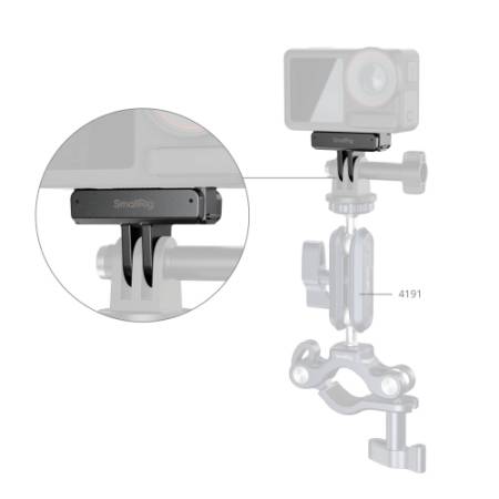 SmallRig 5813 - zestaw, 2x adapter/mocowanie szybkozłączkowe do DJI Osmo 360 / Action 5 Pro / Action 4 / Action 3 - użycie